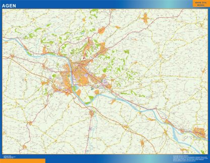 Carte Agen plastifiée