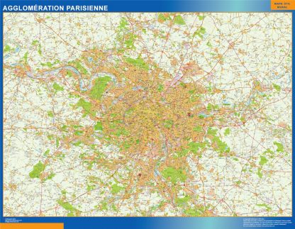 Carte Area Paris plastifiée