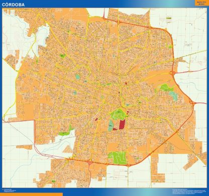 Carte Cordoba plastifiée Argentine