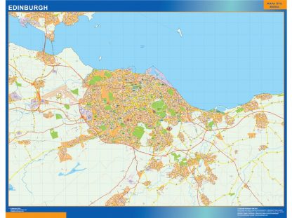 Carte Edinburgh plastifiée