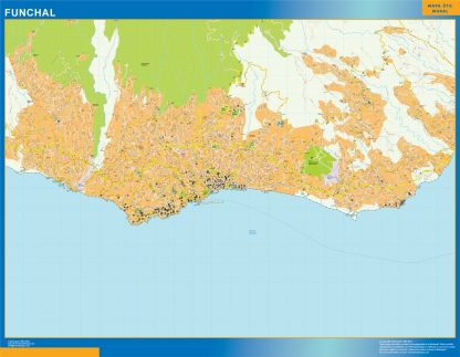 Carte Funchal plastifiée