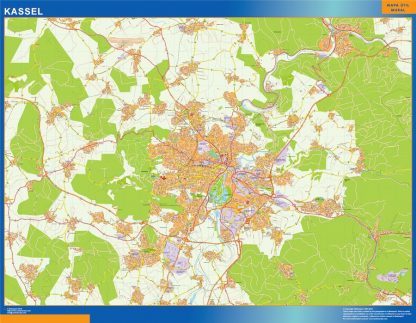 Carte Kassel plastifiée