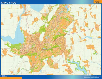 Carte Krivoy Rog en Ukraine