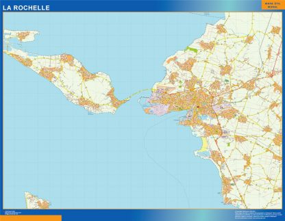 Carte La Rochelle plastifiée