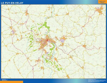 Carte Le Puy plastifiée