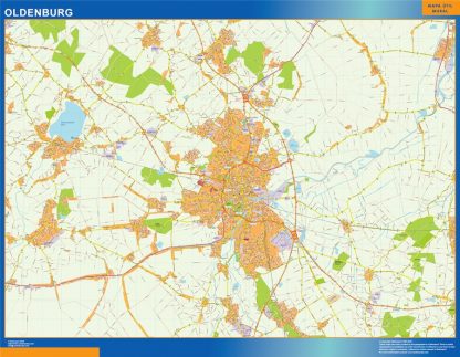 Carte Oldenburg plastifiée