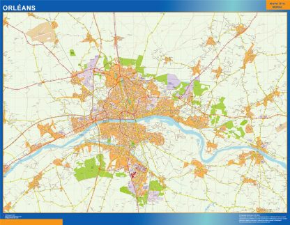 Carte Orleans plastifiée