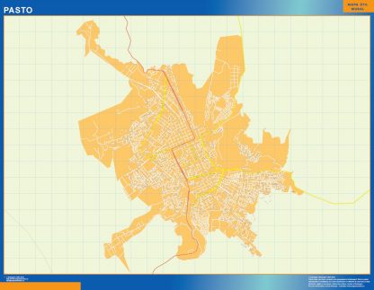 Carte Pasto plastifiée Colombie