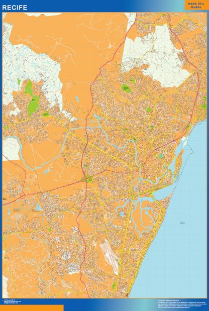 Carte Recife plastifiée