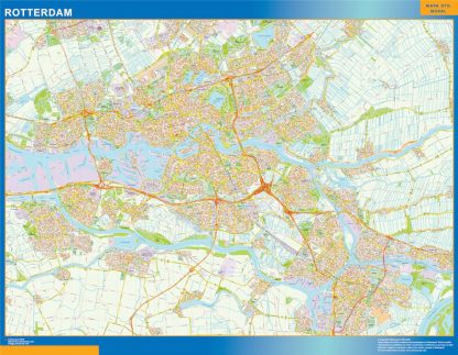 Carte Rotterdam plastifiée