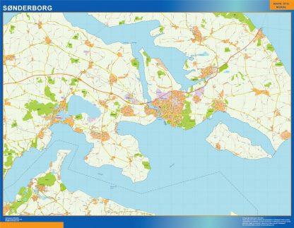 Carte Sonderborg plastifiée