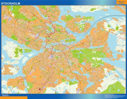 Carte Stockholm en Suède