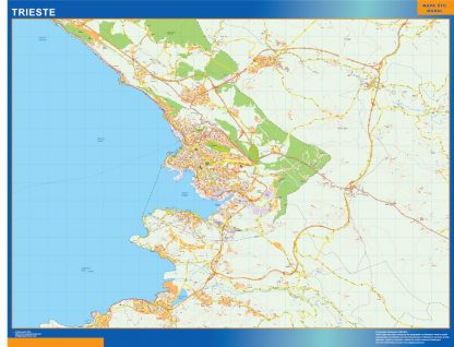 Carte Trieste plastifiée