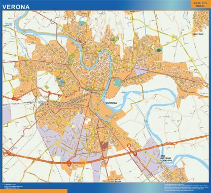 Carte Verona plastifiée