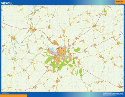 Carte Vesoul plastifiée