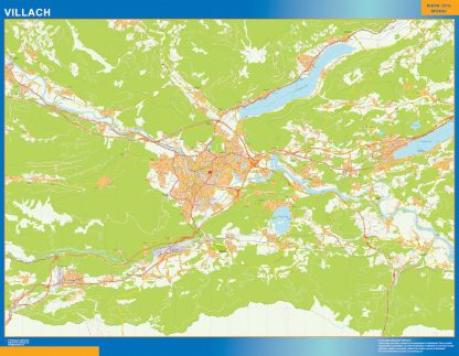 Carte Villach plastifiée Autriche