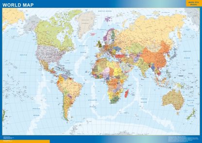 Carte monde plastifiée anglais