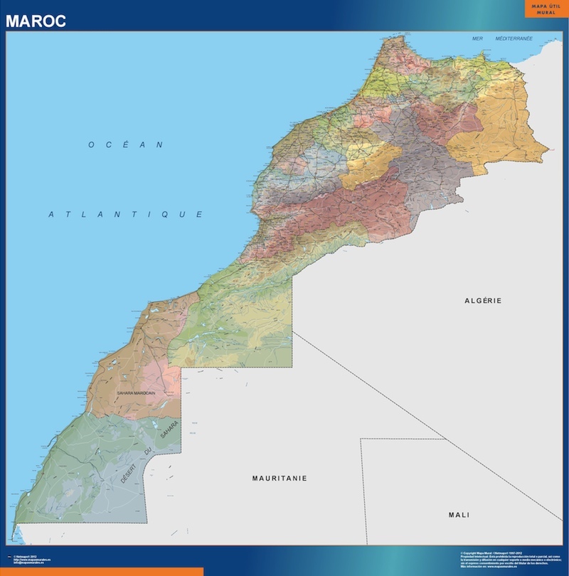 CACHER LES CARTES DE RAISON Pliable Planche de Maroc