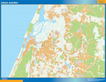 Carte plastifiée Aveiro zone