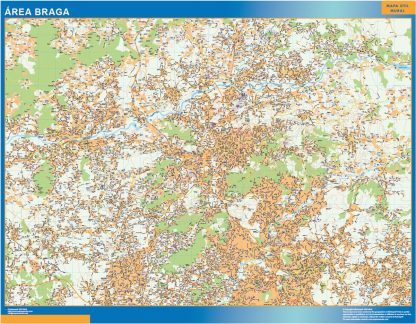 Carte plastifiée Braga zone