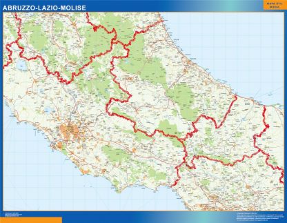 Carte plastifiée Lazio