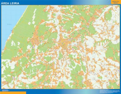 Carte plastifiée Leiria zone