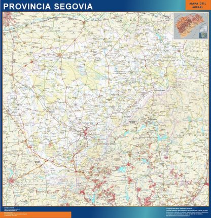 Carte province Segovia plastifiée