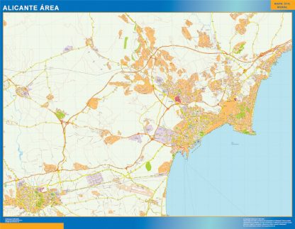 Carte routière Alicante région plastifiée