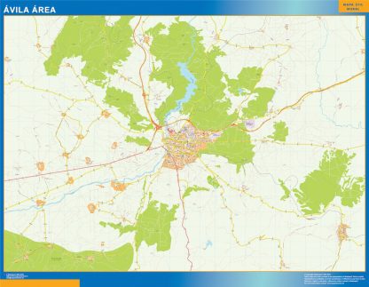 Carte routière Avila région plastifiée