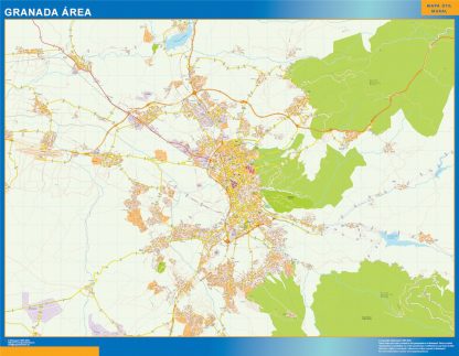 Carte routière Granada région plastifiée