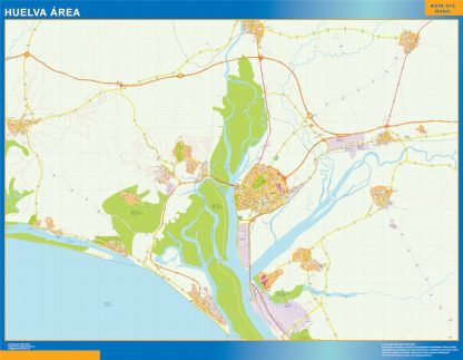 Carte routière Huelva région plastifiée