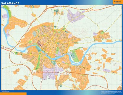 Plan des rues Salamanca plastifiée