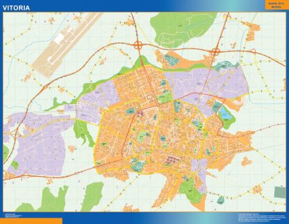 Plan des rues Vitoria plastifiée