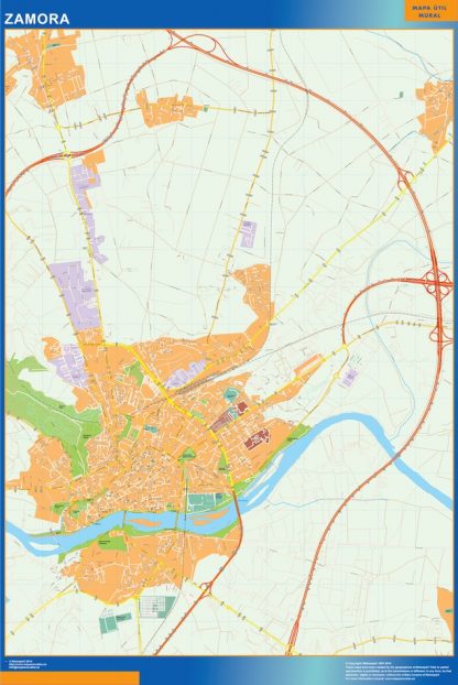 Plan des rues Zamora plastifiée